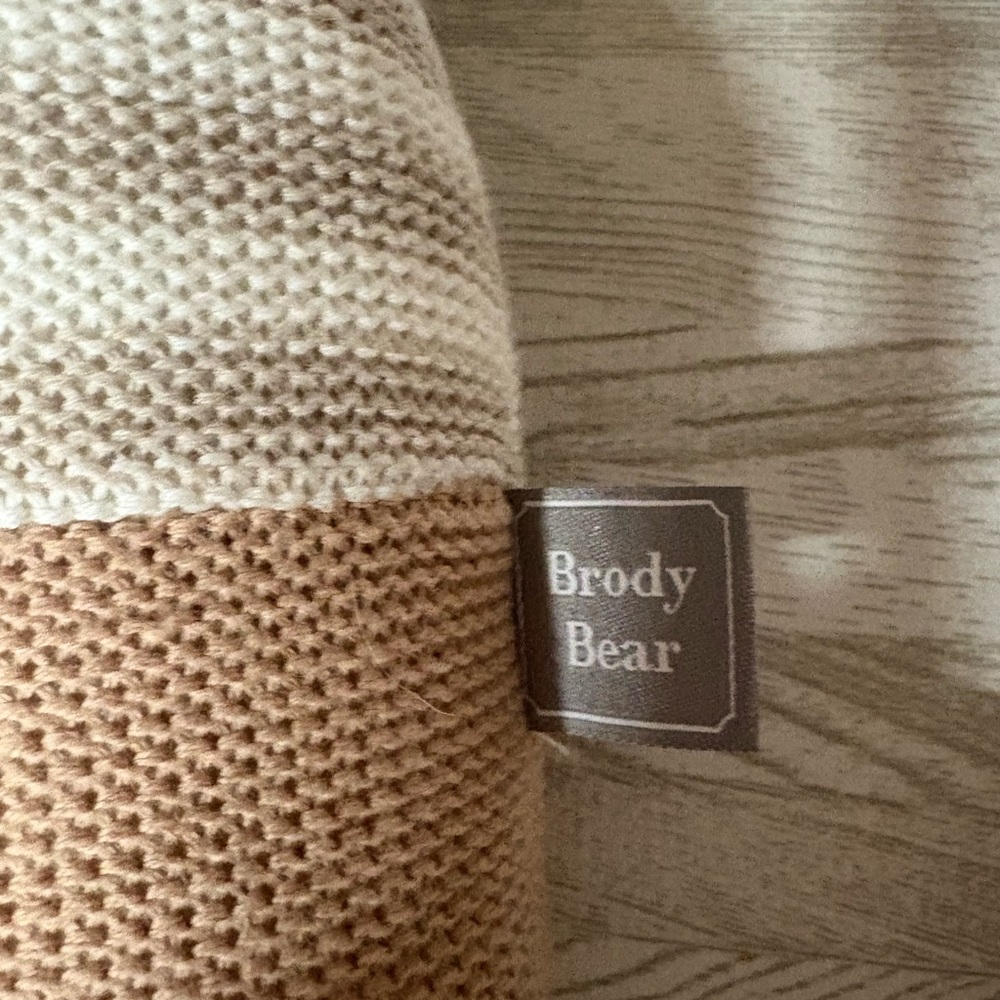 Living Textiles Brody Bear Knitted Cotton Huggable Stuffed Animal - Picture 2 of 4